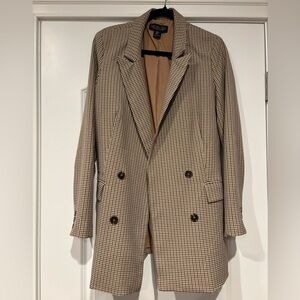 Rachel Zoe Tan and Black Houndstooth Coat